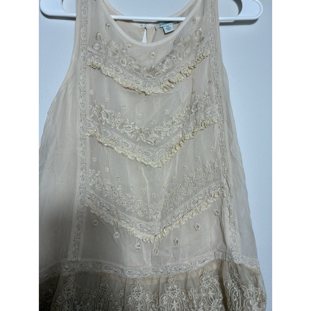 Sundance Tunic Tank Top‎ Sz SP Oversized Ivory Lace Feminine - Picture 2 of 8